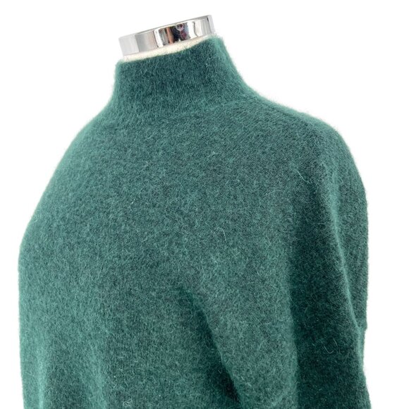 & Other Stories Green Mohair Blend Mockneck Sweater Size Small - Picture 5 of 14
